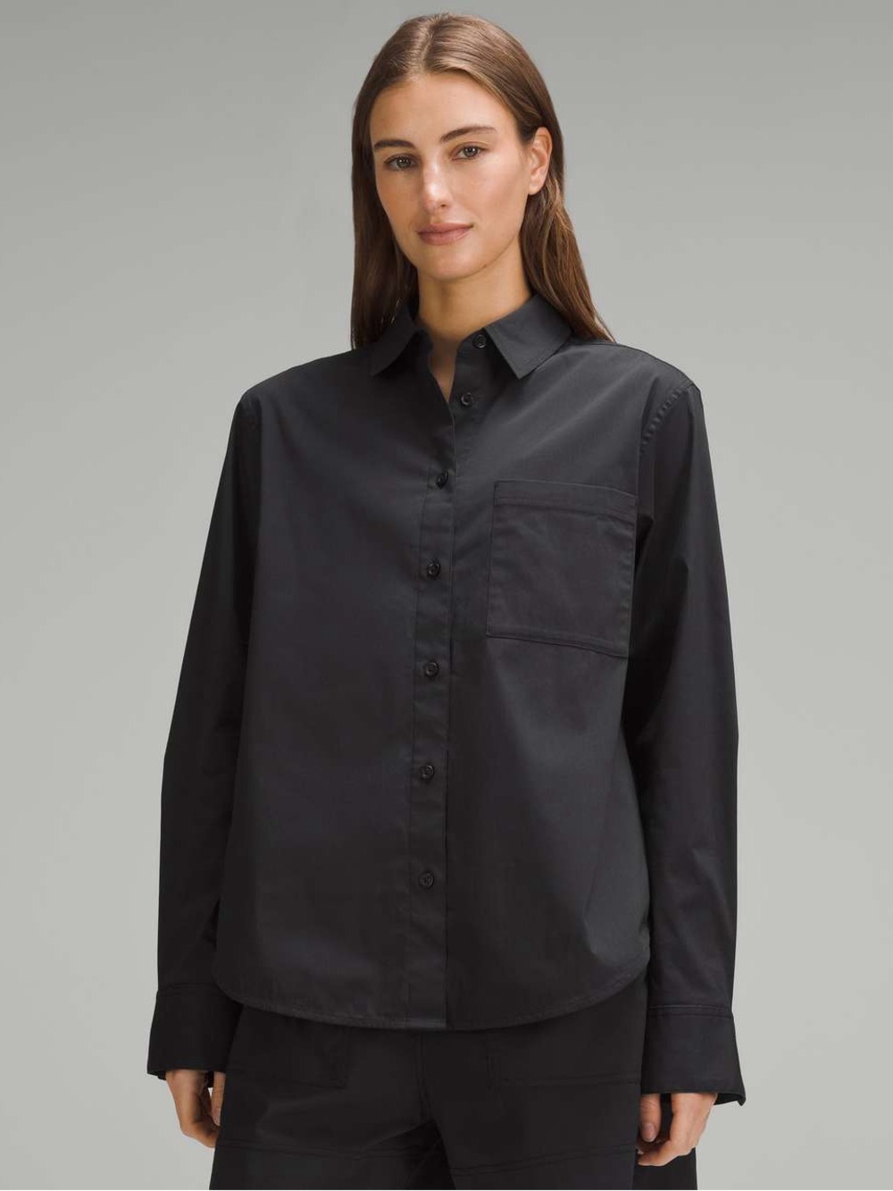 NWT Lululemon Relaxed-Fit Cotton-Blend Poplin Button-Down Shirt
